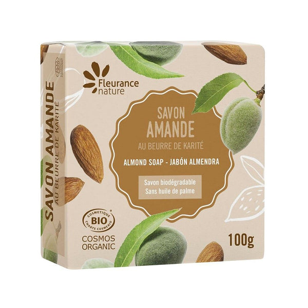  Săpun cu unt de shea și parfum de migdale 100g, BIO, Fleurance Nature