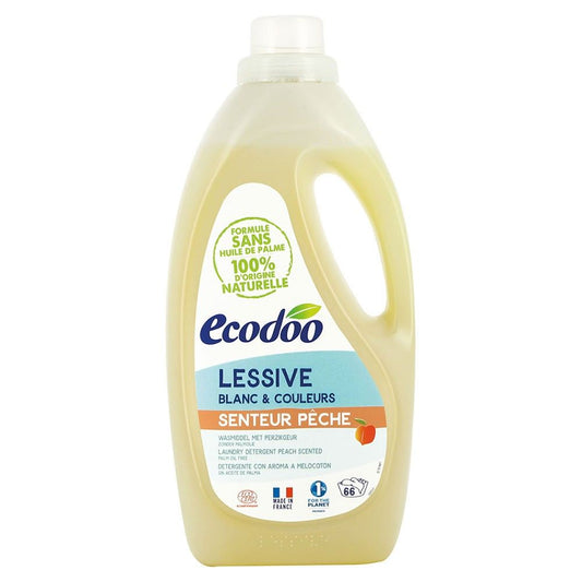 Detergent rufe bio cu miros de piersici 2L,  Ecodoo