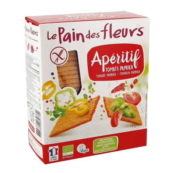  Turte crocante aperitiv cu rosii si paprika 150g, BIO, Le Pain des Fleurs