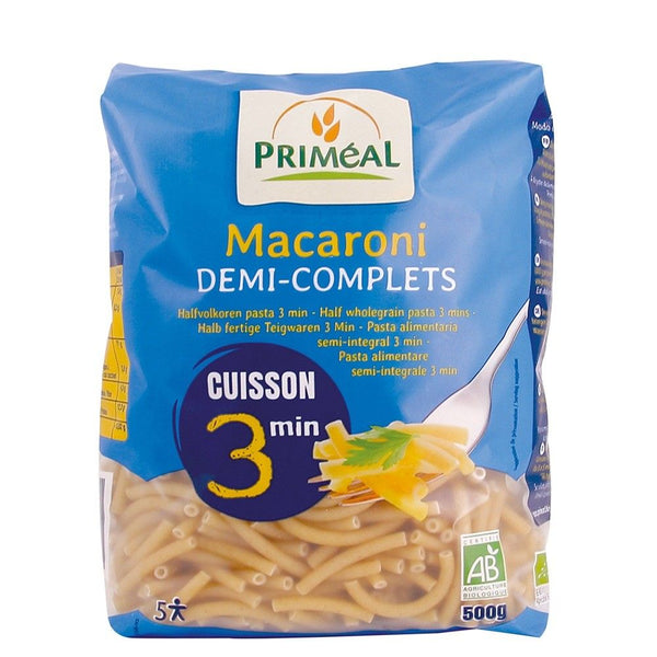  Macaroane semi-integrale cu gatire rapida in 3 min. 500g, PRIMÉAL