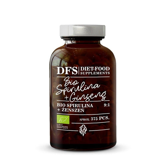 Bio Spirulina + ginseng - 375 tablete bio x 400mg - 150g, Diet Food