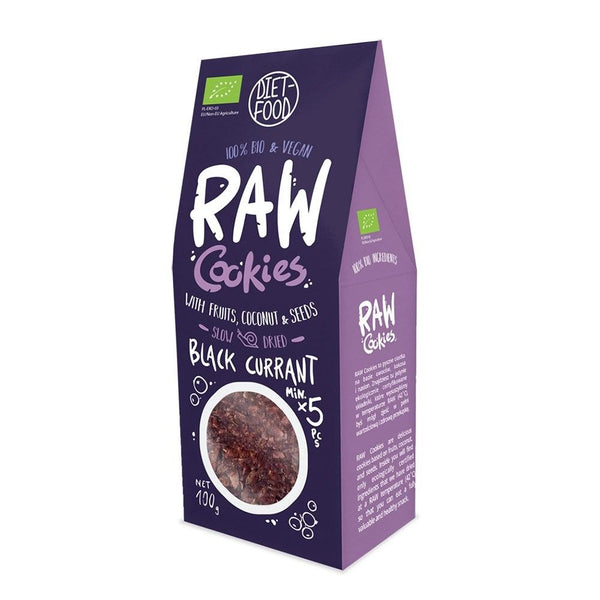  Fursecuri raw vegane cu coacaze negre 100g, BIO, Diet Food