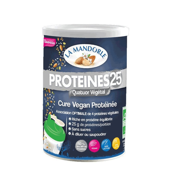  Cura vegana instant - Protein 25  230g, BIO,  La Mandorle