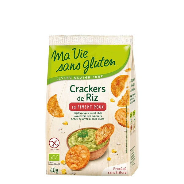  Crackers din orez cu ardei dulce- fara gluten 40g, BIO, Ma vie sans gluten