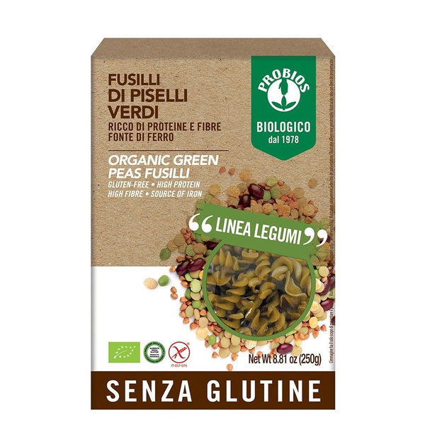  Fusilli din mazare verde- fara gluten 250g, BIO, Probios