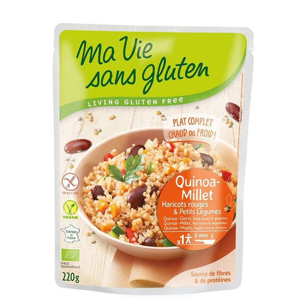  Quinoa si mei cu legume - fara gluten gata preparat 220g, BIO, Ma Vie Sans Gluten