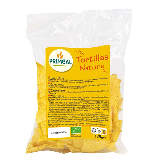 Chipsuri tortila nature fara gluten 125g,  PRIMÉAL
