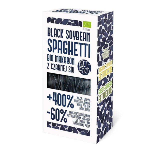  Paste bio Spaghetti din soia neagra 200g, DIET FOOD