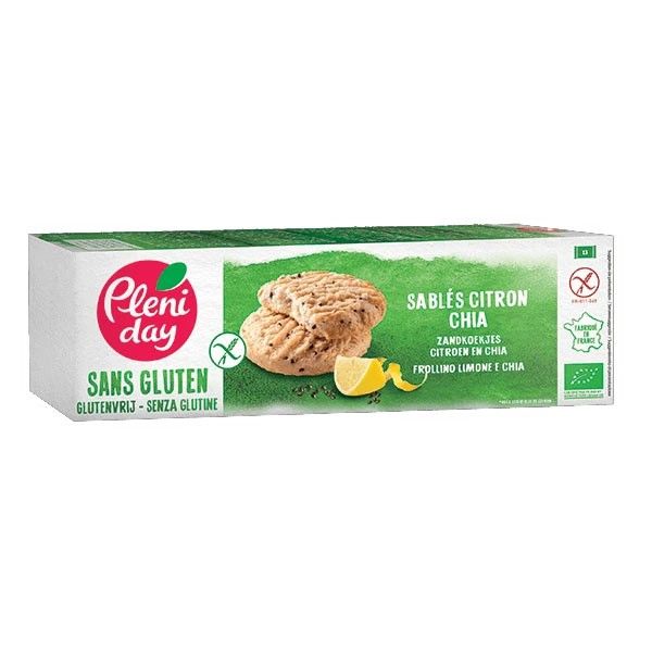 Biscuiti - fara gluten cu lamaie si chia 150g, BIO, Pléniday 1