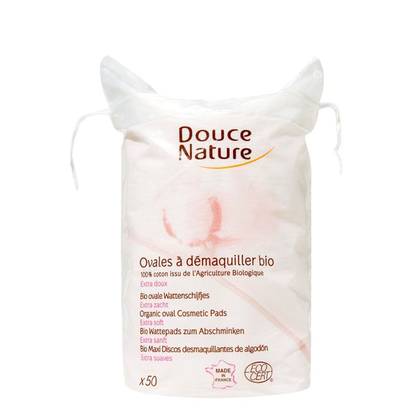  Ovale demachiante din bumbac organic 50buc, BIO, Douce Nature