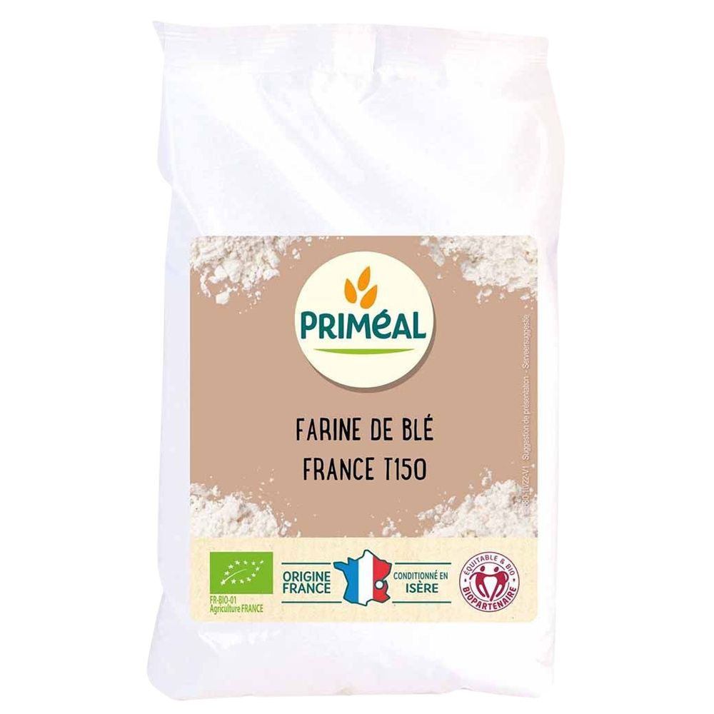 Faina integrala de grau T150 bio, 1Kg,  PRIMÉAL