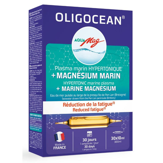 Magneziu marin hipertonic AquaMag - Oligocean, 30 fiole x 10ml, 300ml, Laboratoires SuperDiet