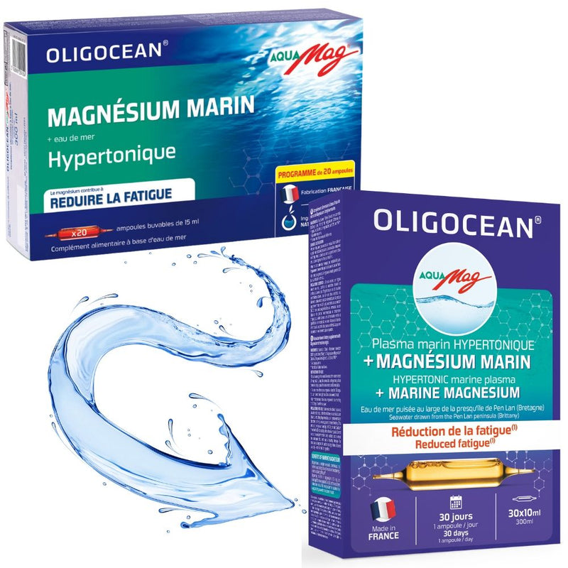 Magneziu marin hipertonic AquaMag - Oligocean, 30 fiole x 10ml, 300ml, Laboratoires SuperDiet 1