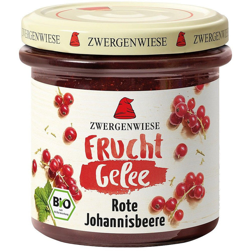 Jeleu bio de coacaz rosu,  fara gluten, 160g, Zwergenwiese 1