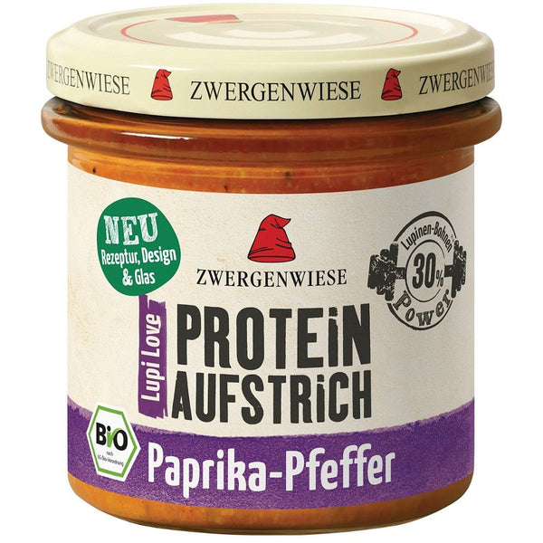  Crema tartinabila proteica bio cu lupin, ardei si piper, Zwergenwiese, 135g