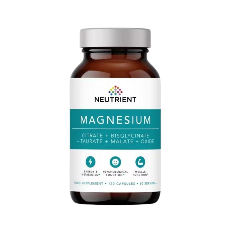 Magnesium Taurate, Bisglycinate, Citrate, Malate, Oxide (120 capsule), Neutrient 1