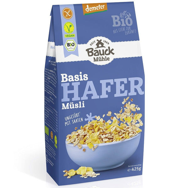  Musli bio cu ovaz,  fara gluten,  demeter, 425g, BauckHof