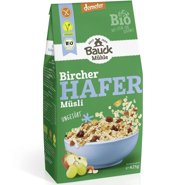  Musli bio Bircher fara gluten, demeter, 425g,  Bauckhof