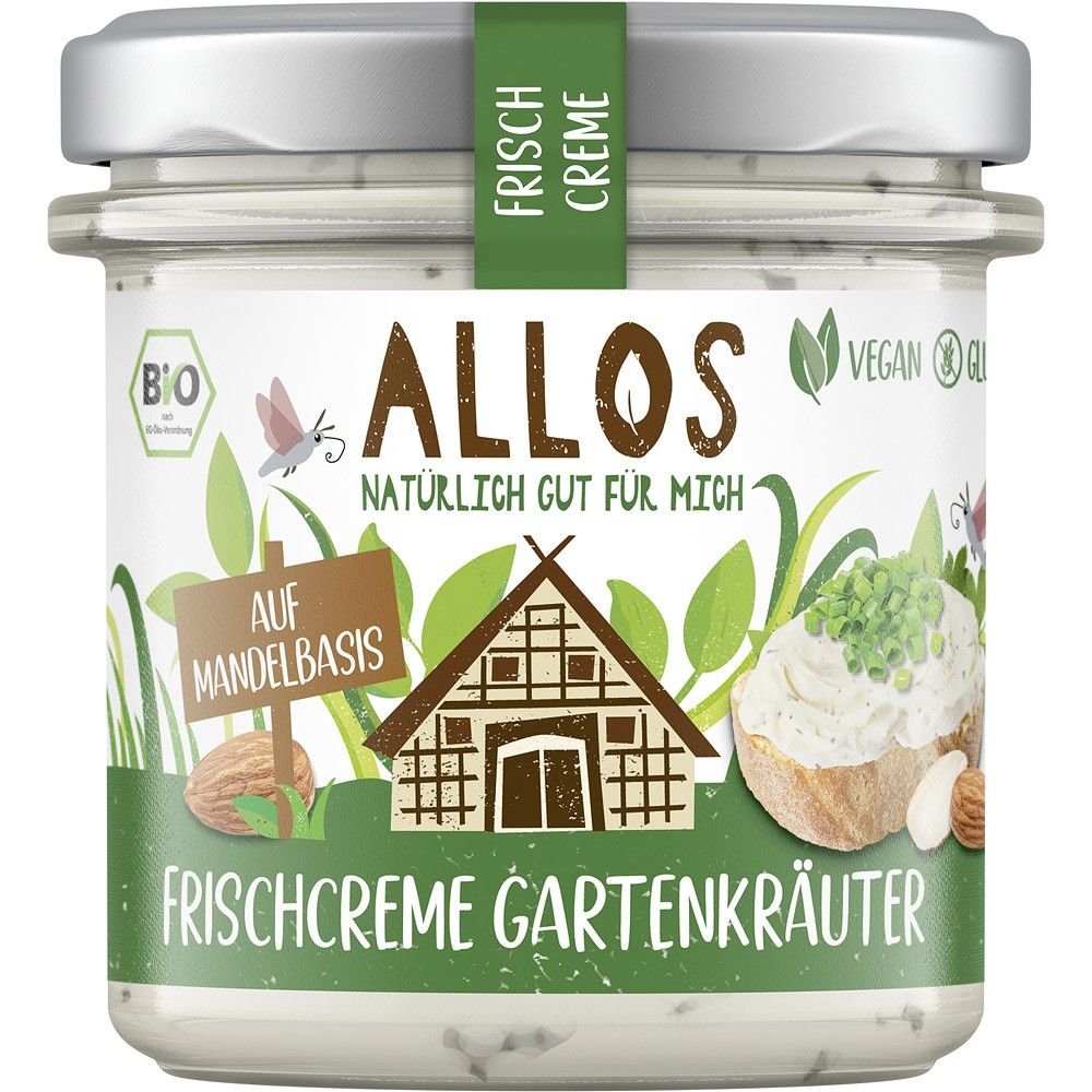 Crema tartinabila bio cu ierburi de gradina fara gluten 135g Allos