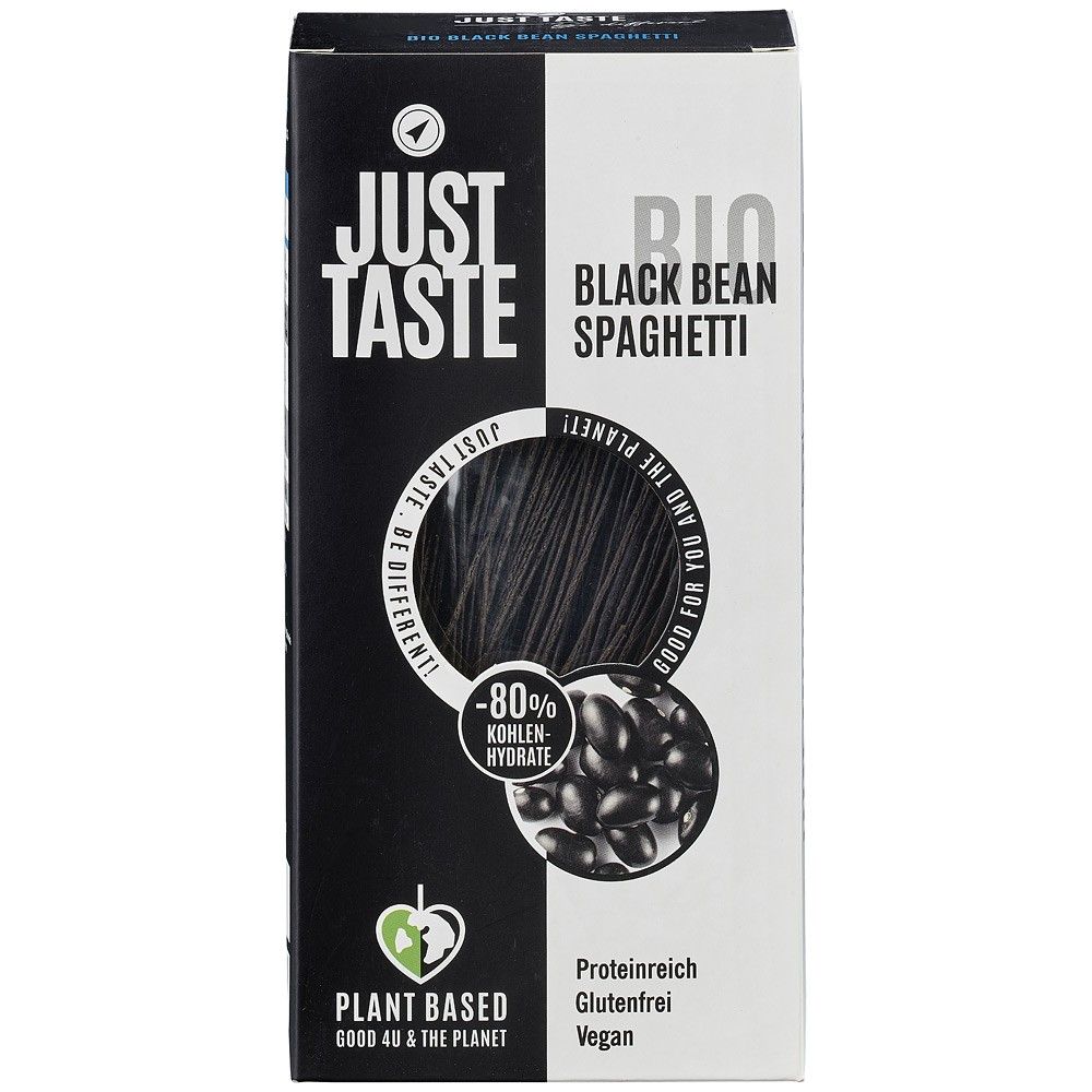 Paste proteice bio spaghete din fasole neagra fara gluten 250g Just Taste