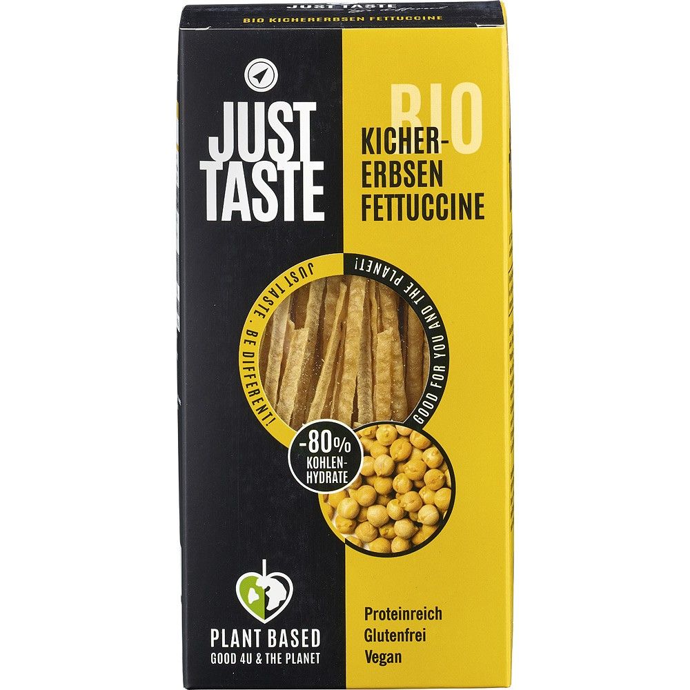 Fettuccine proteice bio din soia cu naut fara gluten 250g Just Taste