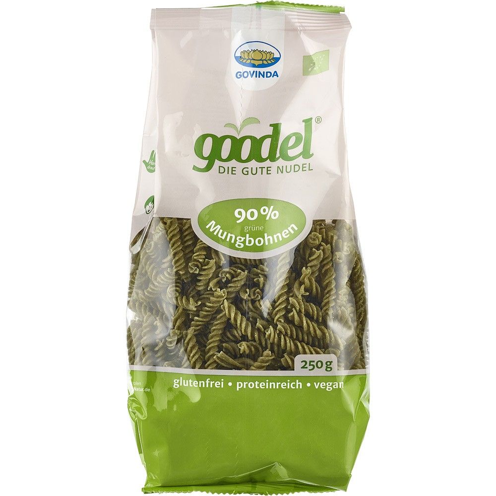 Spirelli bio proteice din fasole mung si in fara gluten 250g Govinda