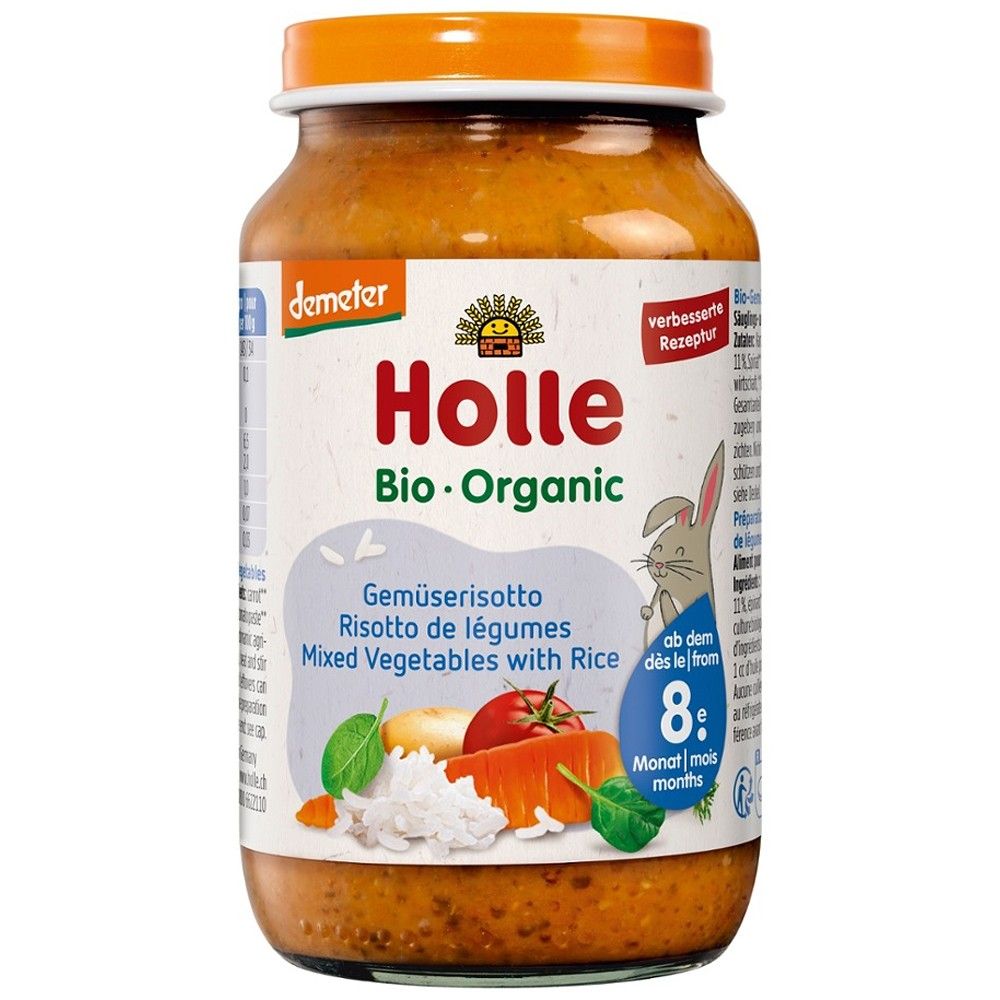 Risotto bio cu legume pentru copii 8 luni 220g Holle
