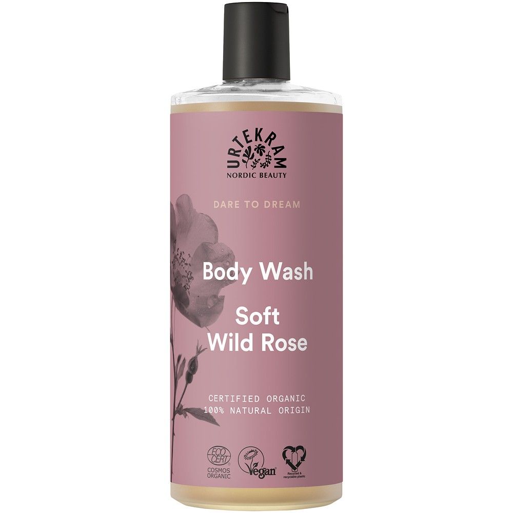 Gel de dus cu trandafir salbatic si aloe vera 500ml Urtekram