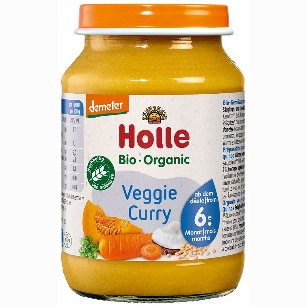 Curry vegan pentru copii 6 luni 190g Holle