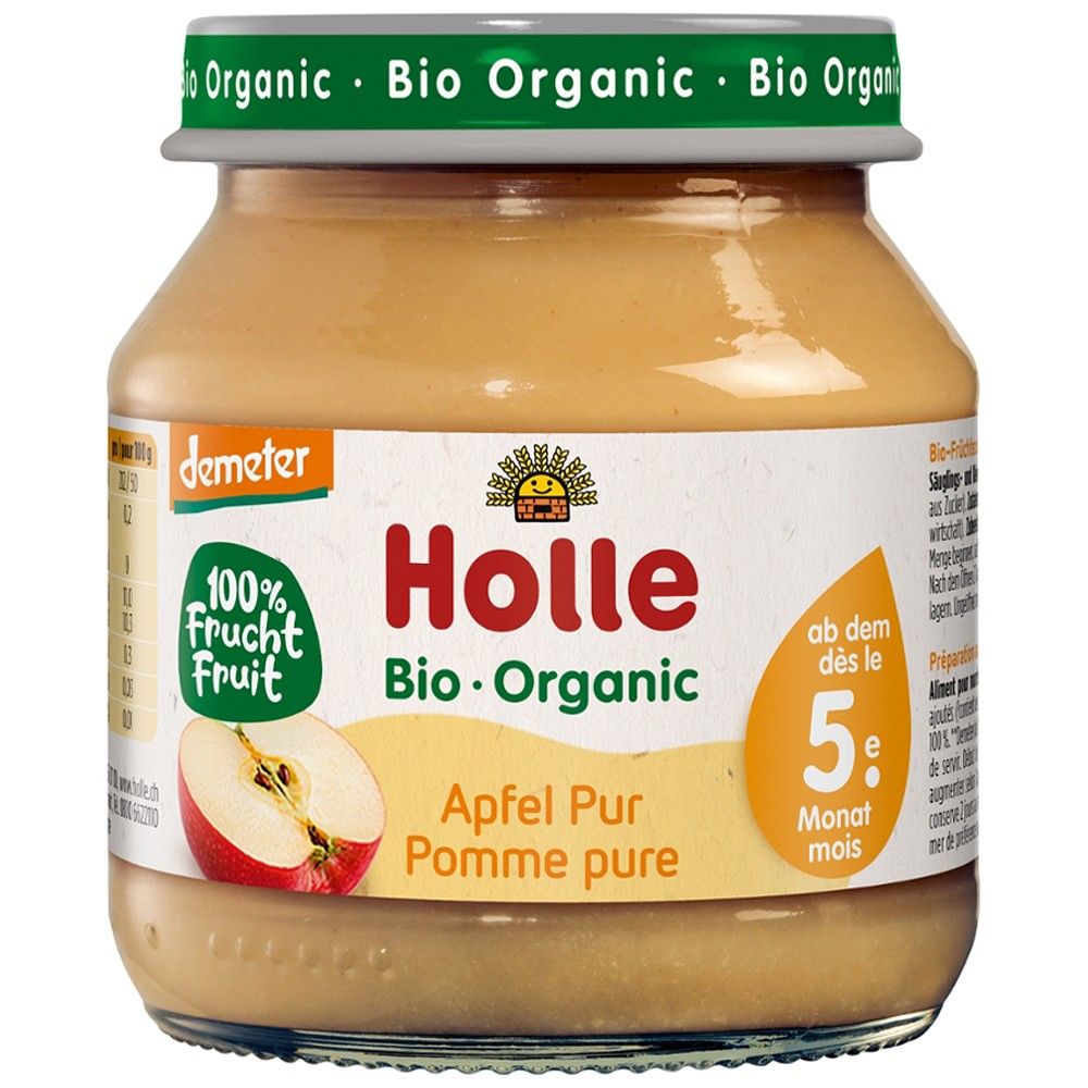 Piure bio de mere pentru copii 5luni 125g Holle