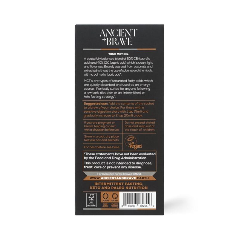 True Mct Oil (15 plicuri x 10 ml), Ancient and Brave