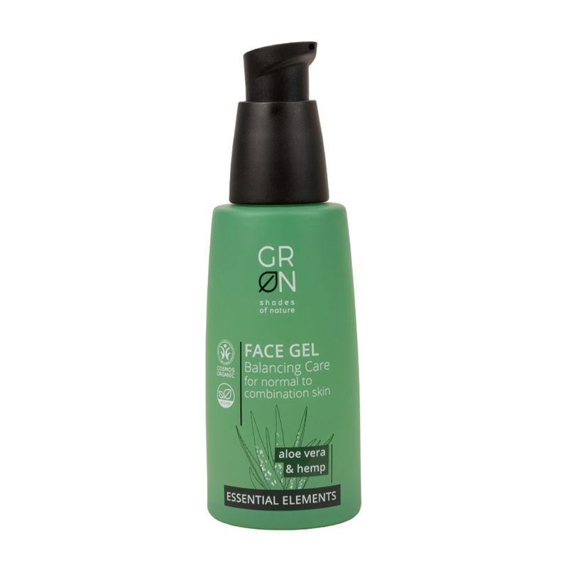 Gel de fata ingrijire echilibrata Bio Organic Essential Elements cu canepa si aloe vera (50ml), GRN Shades of Nature