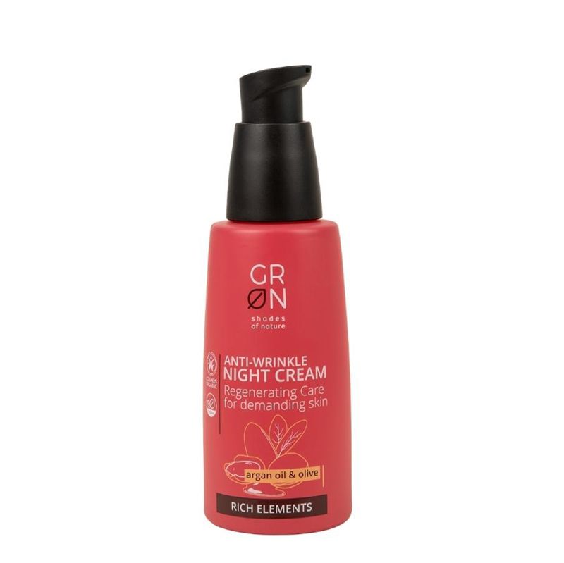 Crema de noapte antirid Bio Organica Rich Elements cu masline si ulei de argan (50ml), GRN Shades of Nature 1