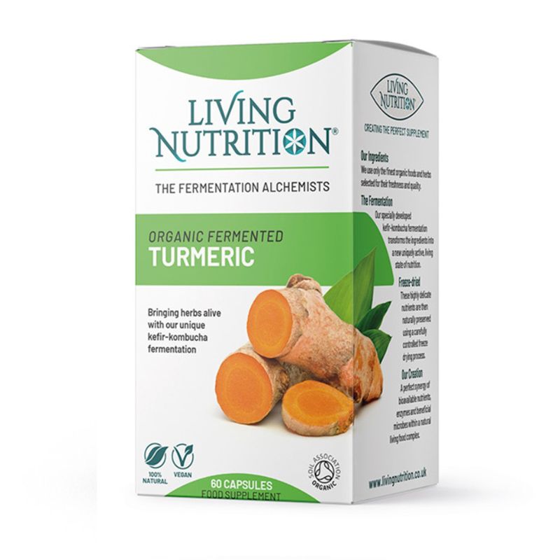 Organic Fermented Turmeric 600 mg  Full Spectrum (60 capsule), Living Nutrition 2