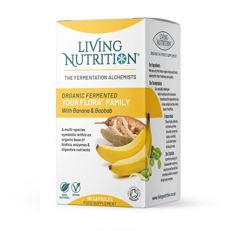 Your Flora Family 700 mg probiotice fermentate pentru intreaga familie (60 capsule), Living Nutrition