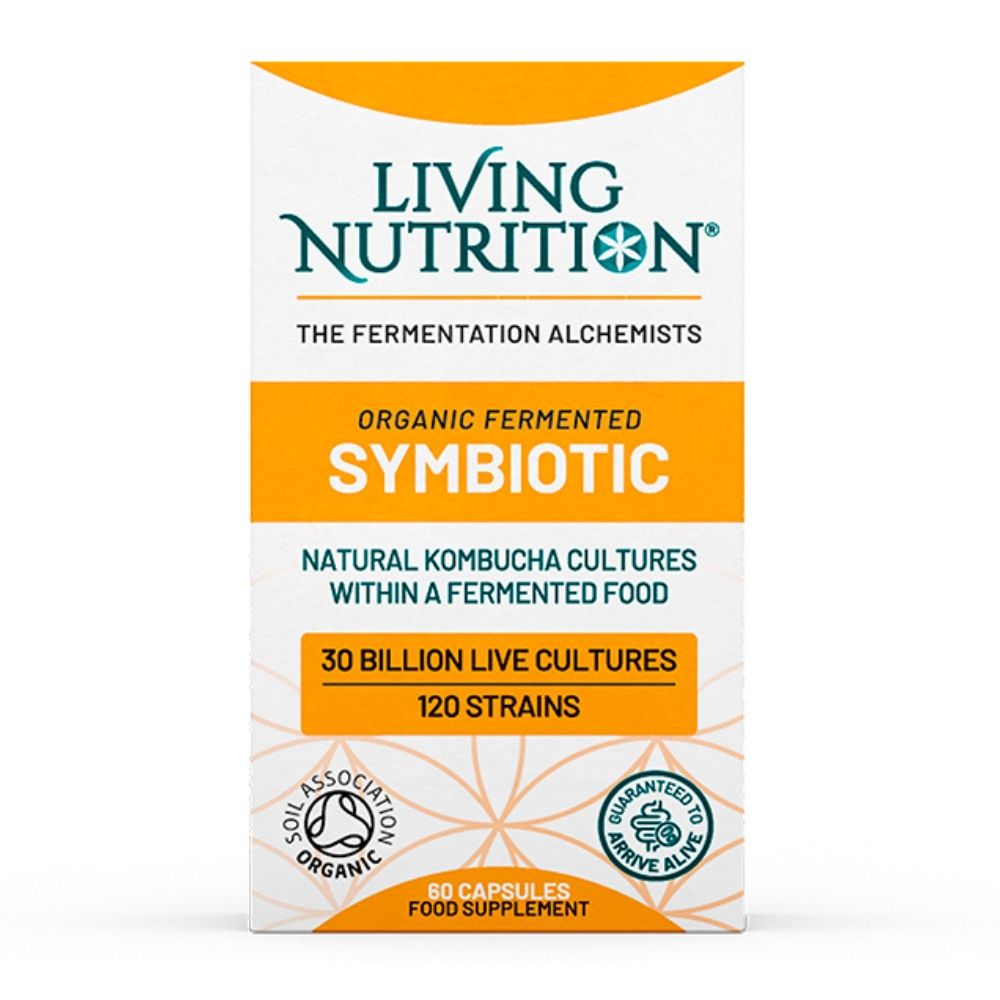 Organic Fermented SYMBIOTIC, prebiotic si probiotic, 30 mld CFU (60 capsule), Living Nutrition