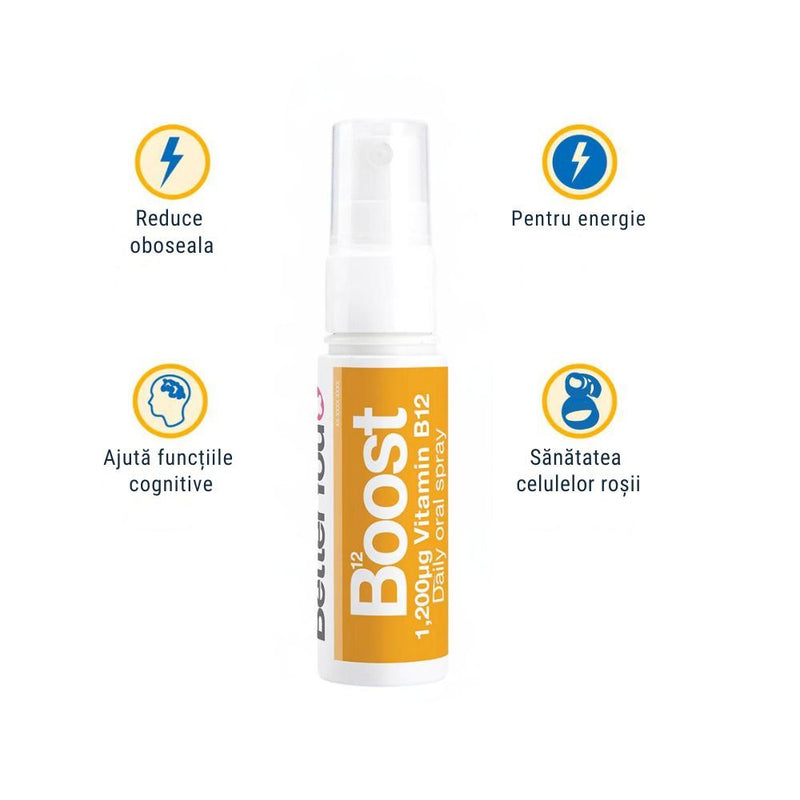 Boost b12 oral spray, 25ml, betteryou 5