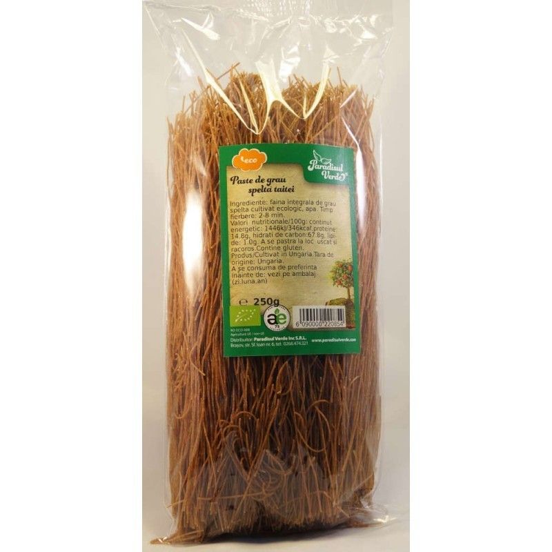 Paste Grau Spelta Integral - Taitei Subtiri, Bio, 250g, Paradisul Verde
