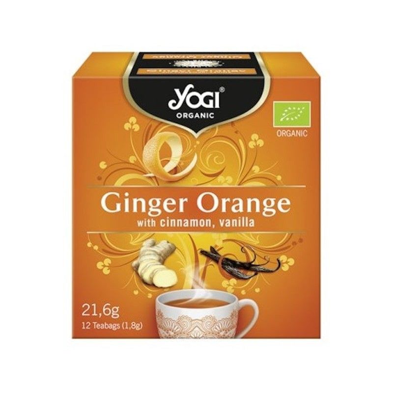 Ceai cu Ghimbir si Portocale ,Bio, 12 plicuri x 1.8g,  Yogi Tea