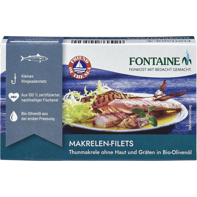 File de macrou fara piele si oase in ulei de masline, 120g, Fontaine 1