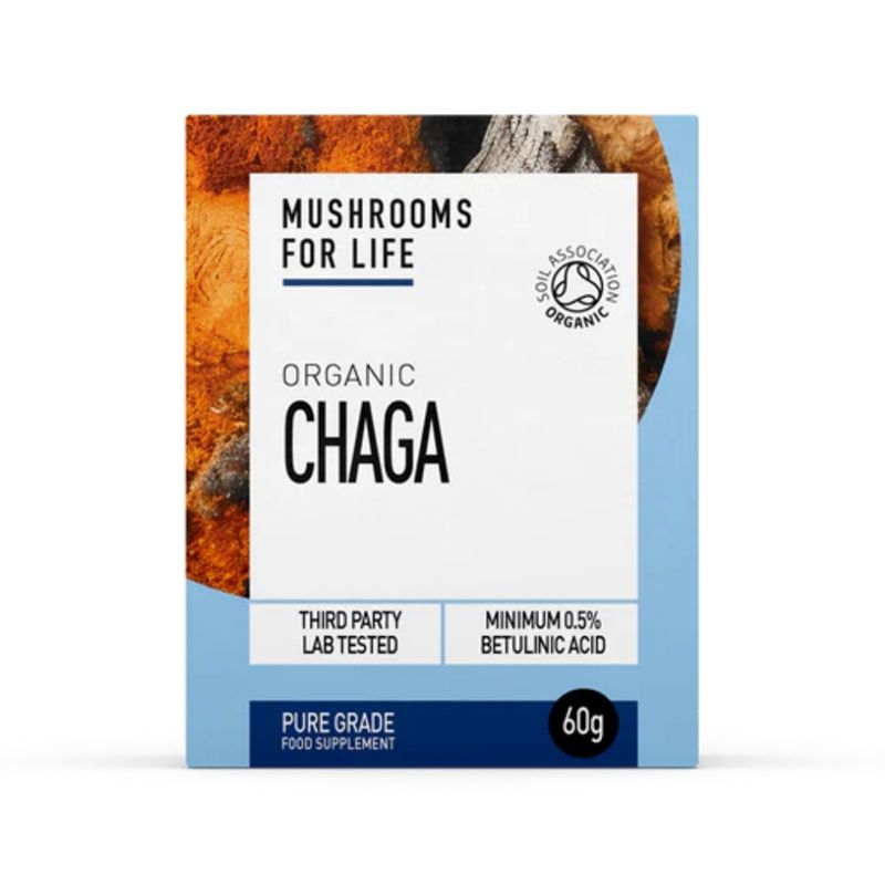 Oranic Chaga 1000 mg Pure Grade Extract Powder (60 grame), MushroomsForLife 1