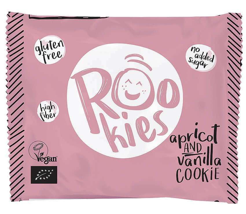 Cookie cu caise si vanilie BIO 40G,Rookies