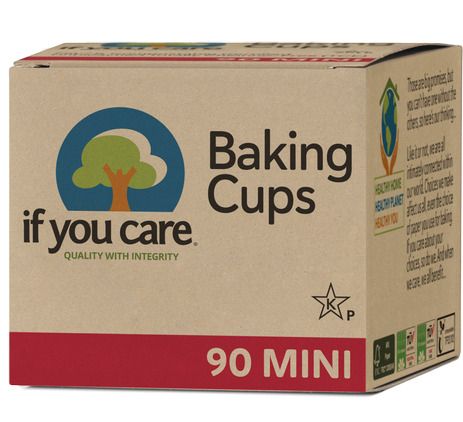 Hartie de copt briose nealbita, fara clor, compostabila, 90 buc., MINI, If You Care