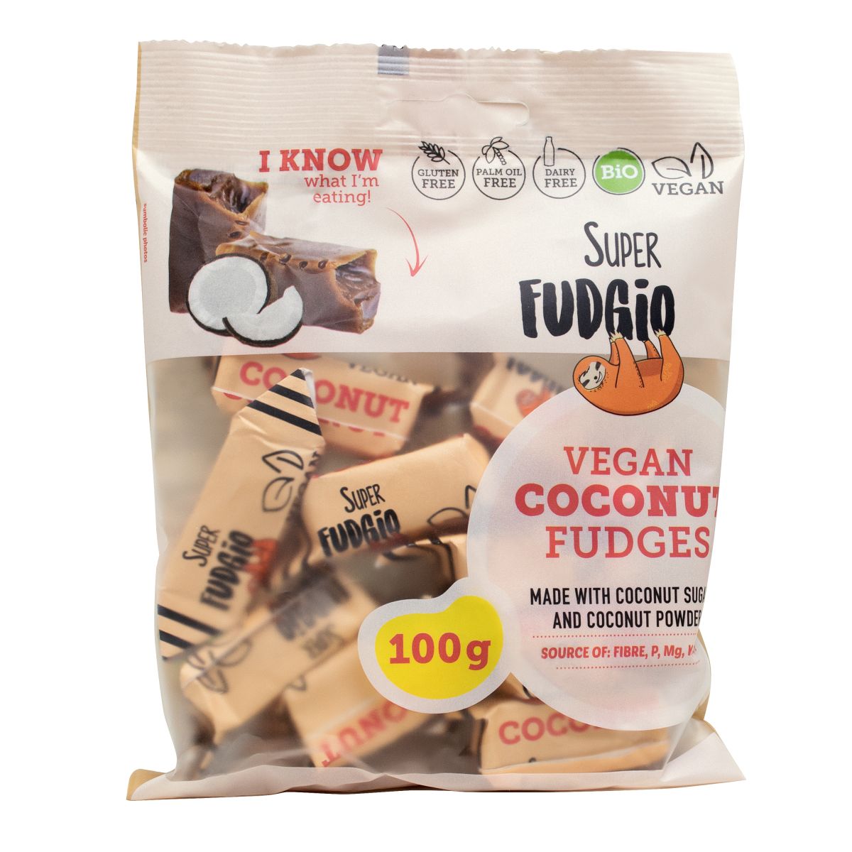 CARAMELE AROMA COCOS, BIO, 100G, SUPER FUDGIO