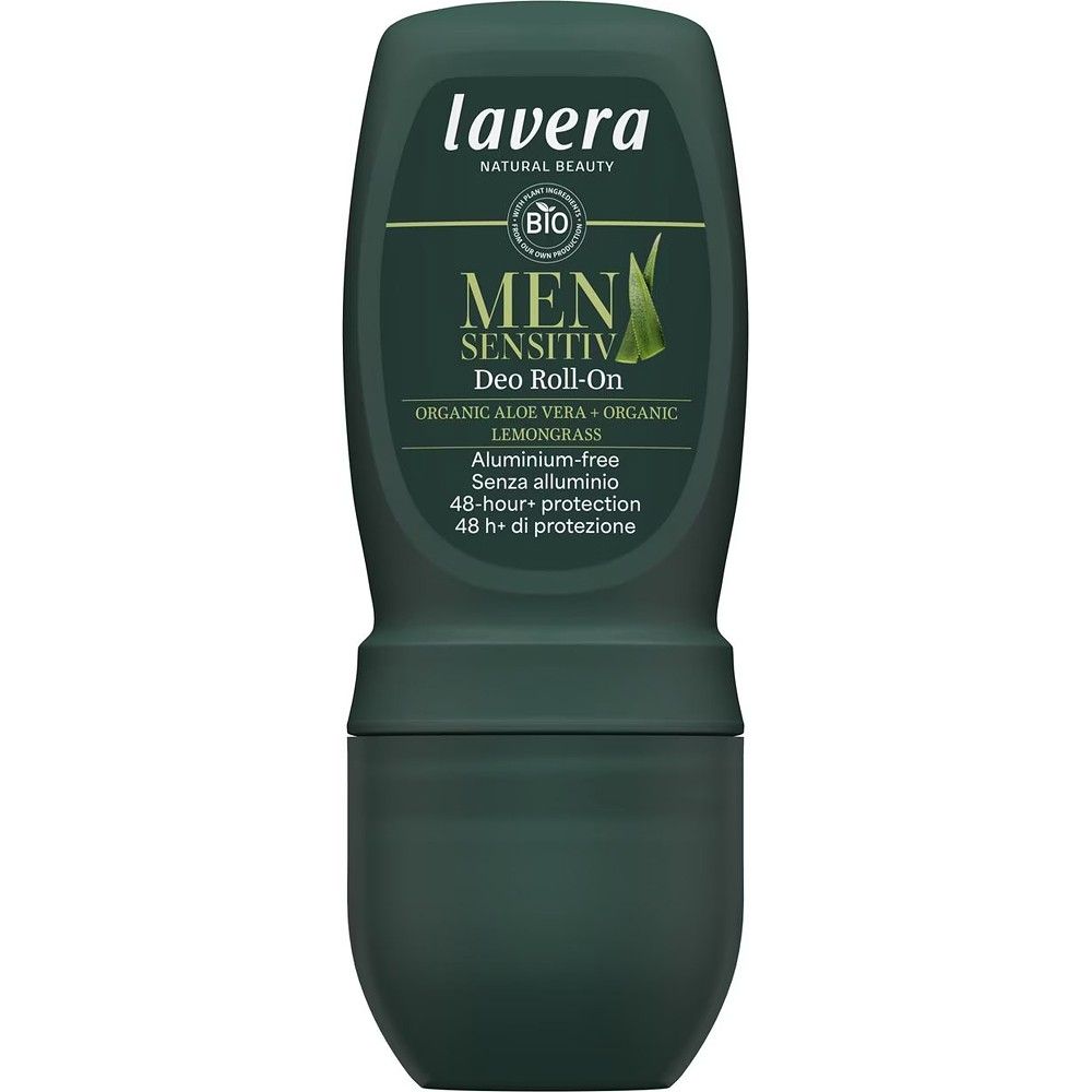 Deo roll-on sensitiv cu aloe vera si lemongras bio, fara saruri de aluminiu, 50ml, LAVERA
