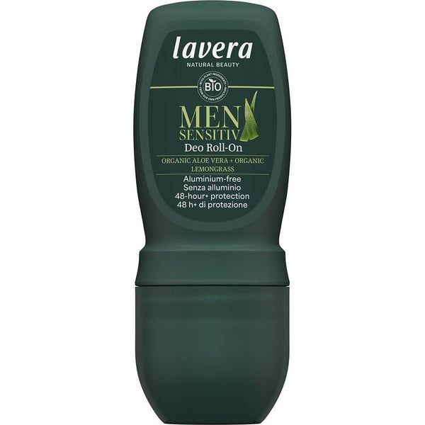  Deo roll-on sensitiv cu aloe vera si lemongras bio, fara saruri de aluminiu, 50ml, LAVERA