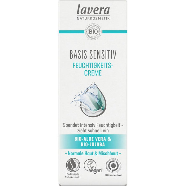  Crema hidratanta basis sensitiv cu aloe vera si jojoba bio pentru ten normal și mixt, 50ml, Lavera