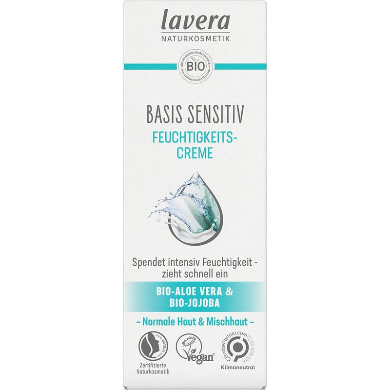 Crema hidratanta basis sensitiv cu aloe vera si jojoba bio pentru ten normal și mixt, 50ml, Lavera 1