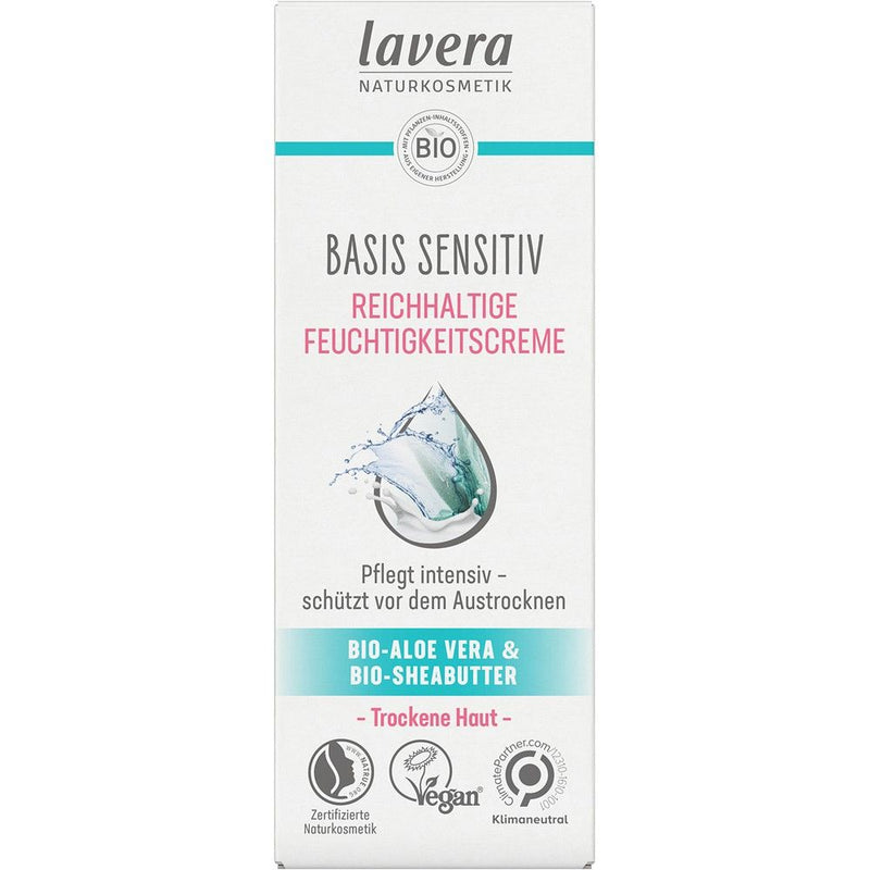 Crema basis sensitiv hidratanta cu aloe vera si unt de shea bio pentru ten uscat, 50ml, LAVERA 1