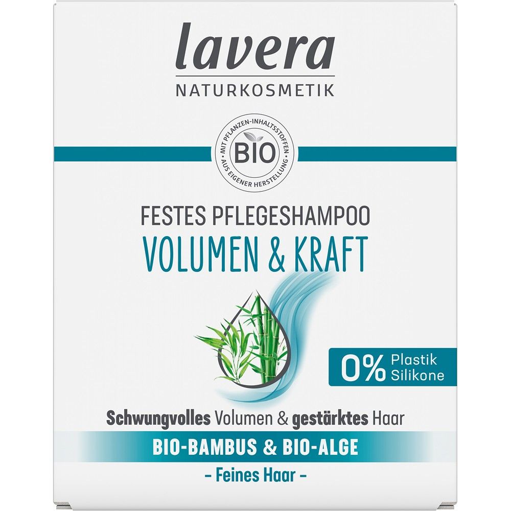 Sampon solid pentru volum si par puternic cu bambus si alge bio, 50g, LAVERA